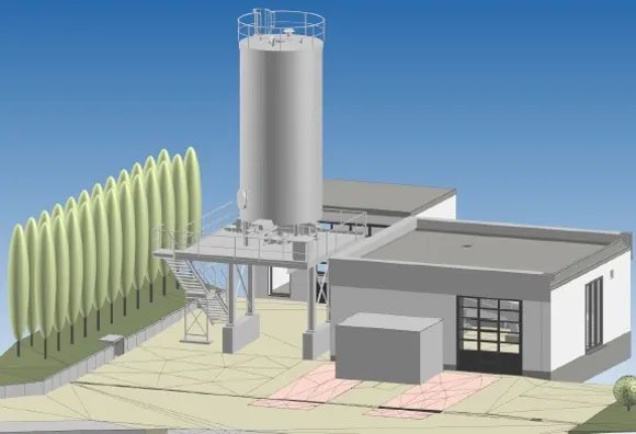 Skizze Neues Schlammsilo Klärwerk Mettmann