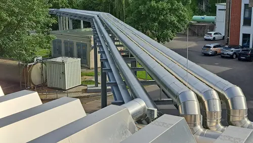 Rohrhochtrasse der Zentratwasserbehandlungsanlage