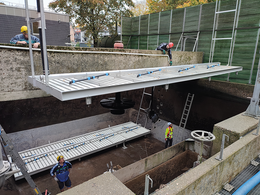 einheben membrangestelle